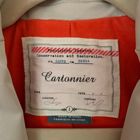Anthropologie Cartonnier Trench Coat - Picture 3 of 3
